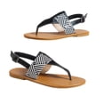 thumbnail image 2 of Chanclas de verano para mujer, zapatillas de tacón plano, sandalias, chanclas informales, zapatos de mujer Wmkox8yii nm6442, 2 of 8