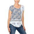 thumbnail image 2 of Lucky Brand Camiseta básica con estampado mixto para mujer, azul, grande Lucky Brand Camiseta básica, 2 of 2