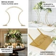 thumbnail image 4 of Efavormart 38" Gold Metal Floral Arch Frame Wedding Table Centerpiece Stand With Curvy Design, Large Table Display Or Aisle Prop, 4 of 11