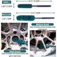 thumbnail image 3 of GFDYREE Kit de Brosses à Roue Professionnel 4 Pcs avec Long Manche pour Nettoyer Roue et Pneu WB002 Noir+vert, 3 of 6