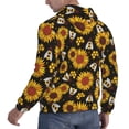 thumbnail image 3 of KLL Sunflowers And Bww Print Mens Hoodie Long Sleeve Casual Pullover Hooded Sweatshirt Fashion Drawstring Hoodies with Pocket-XX-Large, 3 of 6