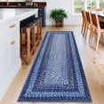 thumbnail image 4 of Nanan 2'x6' Braided Print Runner Rug Non Slip Farmhouse Carpet, Washable Rug Non Shedding Stain Resistant Indoor Mats for Living Room Bedroom Nursery Office, Navy Blue, 4 of 8