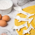 thumbnail image 3 of Votum White Ceramic Measuring Spoons Set – Cute Dachshund Dog Themed Kitchen Accessories Baking Supplies, Dog Lover Gift, 3 of 7