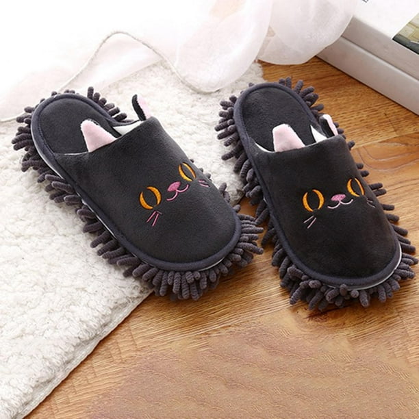 Floor Mop Slippers with Removable Sole