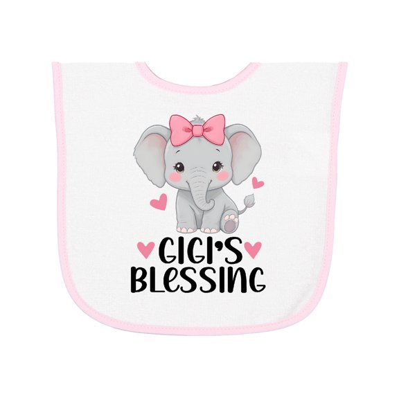 Inktastic Gigi Blessing Granddaughter Girls Baby Terry Cloth Bib