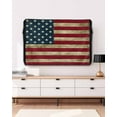 thumbnail image 5 of Retro American Flag Outdoor TV Cover 48-50 Inch Weatherproof, Blue Red Vintage USA Flag Waterproof Outdoor TV Covers, 5 of 7