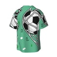 thumbnail image 5 of KLL BALL INSIDE THE NET GOAL Print Men's Shirt Short Sleeve Button Down Summer Cuba Beach Shirts- 3X-Large, 5 of 5