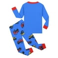 thumbnail image 4 of WIBACKER 3-8T Toddler Boys Long Sleeve Top and Pants Snug Fit 100% Cotton 2 Piece Pajama Sets Truck 3T, 4 of 12