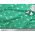 thumbnail image 2 of Soimoi Green Moss Georgette Fabric Bow & Diamond Geometric Print Fabric by the Yard 42 Inch Wide, 2 of 3