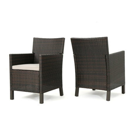 Christopher Knight Home Cypress Outdoor Wicker Dining Chairs With Cushions Set Of 2 By Brown Christopher Knight Home Cypress Outdoor Wicker Dining Chairs With Cushions Set Of 2 By Brown