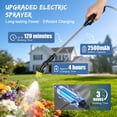 thumbnail image 6 of Doulami Battery Powered Sprayer, 2 Gallon Electric Garden Sprayer with 2.5Ah Battery, 3 Nozzles, 3 Adjustable Spray Modes, Water Pump Sprayers with Adjustable Shoulder Strap for Yard, Lawn and Garden, 6 of 8