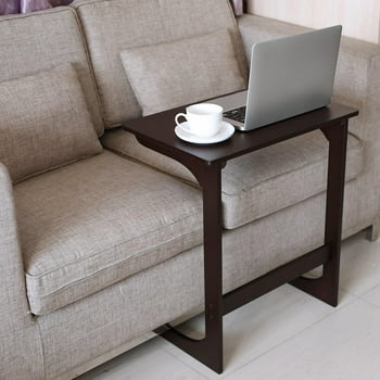 Ktaxon Bamboo Sofa Side Computer Standing Couch Coffee Table