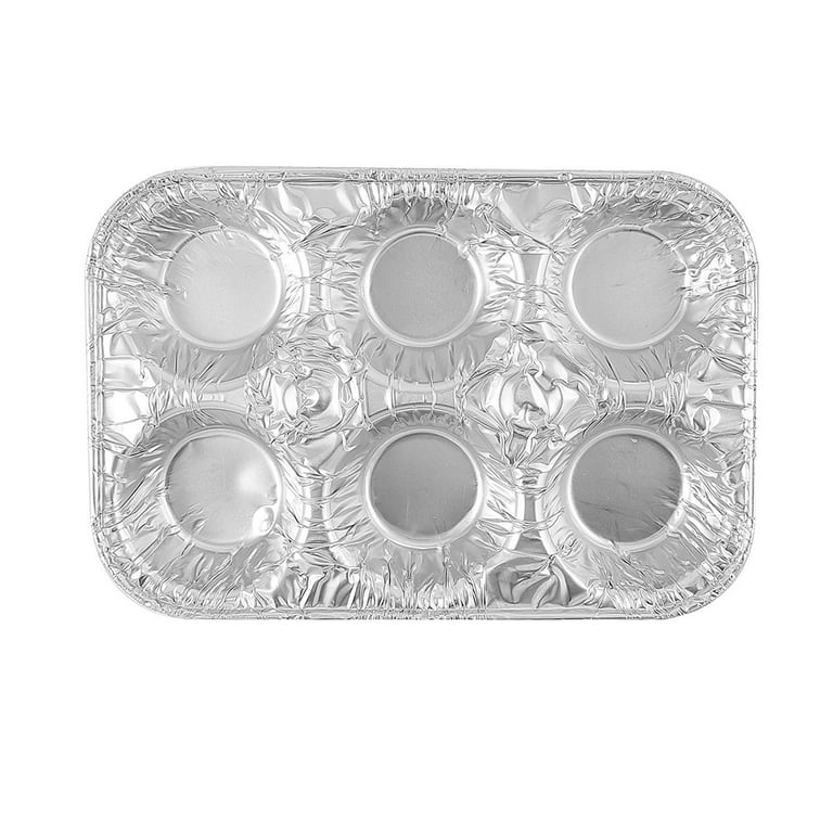 P&P CHEF Muffin Pan Cupcake Baking Pan, 6-Cups Mini Stainless Steel Muffin  Tray, Metal Cupcake Pan for Cake Tart Brownie Quiche, Food Safety & Heavy