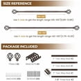 thumbnail image 7 of Extra Long Curtain Rods for Windows 120 to 170 Inch, 1 Inch Bronze Heavy Duty Curtain Rods 140 to 195 Inch, Adjustable Drapery Rod with Twisted Cage Finials, 7 of 7