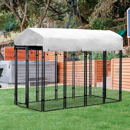 Polar Aurora Dog Playpen Heavy Duty Large Outdoor Dog Kennel Galvanized Steel Fence