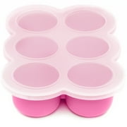 WeeSprout Silicone Baby Food Freezer Tray with Clip-on Lid (Six 3 Ounce Sections)