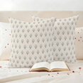 thumbnail image 2 of Pack of 2 Bohemia Outdoor Pillow Covers Decorative, Waterproof Pillow Protector, Modern Abstarct Floral Flowers Boho Beige Throw Pillowcases Accent Cushion Cases for Patio Couch Sofa 18"x18", 2 of 8