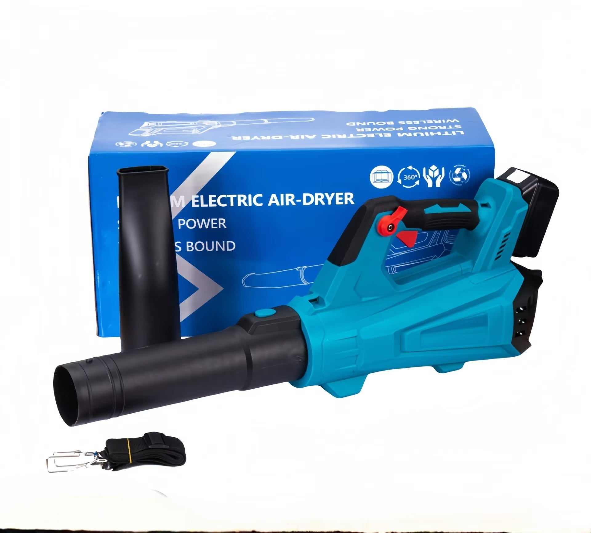 Cordless Battery Leaf Blower 21V Snow Blower 480W Portable Adjustable Speed Multi-Function For Dust Removal, Cleaning Fallen Leaves And Snow