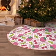 thumbnail image 6 of Daiia Strawberry And Cheery Drawing Merry Christmas Tree Skirt , Xmas Large Lace-up Tree Skirt, Santa Snowflakes Rustic Home Decorations New Year Party Farmhouse Decor-36", 6 of 7
