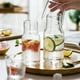 thumbnail image 5 of Bewildely Jarra de agua con vaso Juegos de vasos de vidrio Mesita de noche Beber Jugo Pot Resistencia a altas temperaturas Botella Frasco Hervidor Cocina y Comedor 370ml Bewildely HA071577-01, 5 of 6