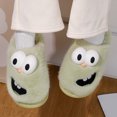 thumbnail image 4 of Luxalzxs House Slippers for Woman Cute Cartoon Big Eyes Cotton Memory Foam Slippers Plush Comfy Home Bedroom Slippers, 4 of 5