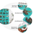 thumbnail image 3 of Summer Wild Print Bathroom Shower Curtains with 12 Hooks Polyester Waterproof Shower Curtain for Stalls and Bathtubs Cute Coastal Ocean Sea Teal Decorative Bathroom Privacy Curtain 72x78 Inches, 3 of 9