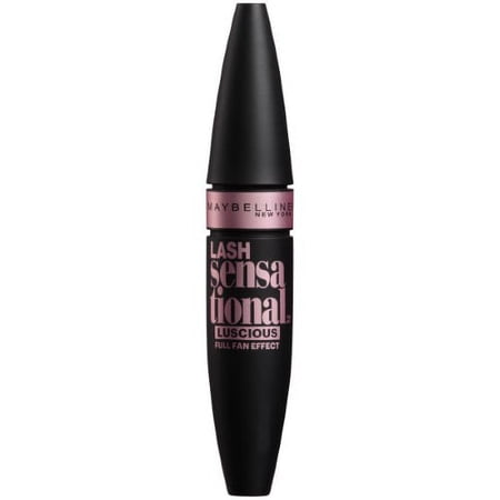 Maybelline New York Lash Sensational Luscious Mascara, Blackest Black, 0.32 Fl Oz (Pack of 10)