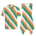 thumbnail image 6 of Psesaysky St. Patrick's Day Couples Matching Outfit Irish Flag Print Mens Dressy Shirts or Women Sleeveless Sundress with Pockets Flared Tank Dress and Short Sleeve Shirts, 6 of 7