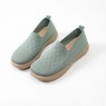 thumbnail image 5 of Shrysg Women's Breathable Mesh Slip On Walking Shoes Soft Sole Non Slip Casual Loafer Flats Comfortable Lightweight Sneakers for Daily Wear Green, 5 of 6