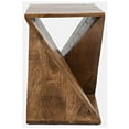 thumbnail image 2 of Jofran Global Archive Jasper Solid Wood Rustic Modern Angled Accent End Table, 2 of 6