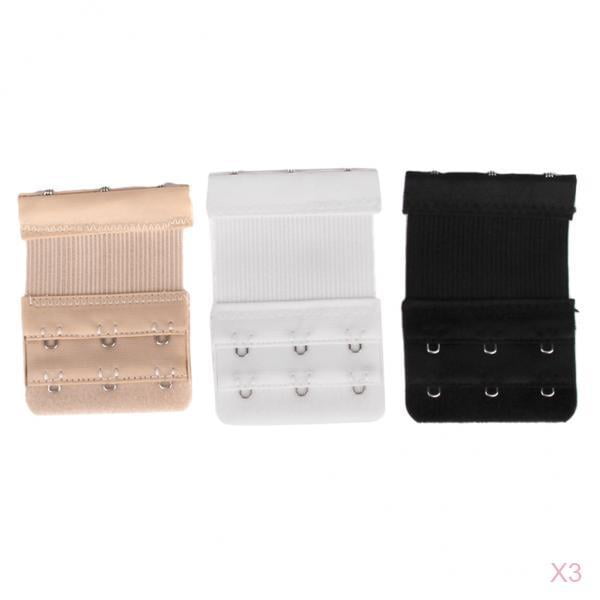 Black/White/Nude Bra Extenders Three Pack, bra extension