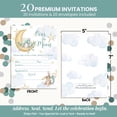 thumbnail image 6 of Over the Moon Baby Shower Invitations, 20 Fill-In Cards with Envelopes, 5x7 Baby Shower Invites & Supplies, New Baby Celebration Cards, Made in USA by Amanda Creation, 6 of 9