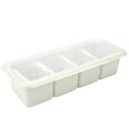 thumbnail image 2 of BOROCO 4Pcs Compartments Seasoning Box with Spoon and Clear Cover Storage Container Condiment Jars Holder Kitchen Utensils Supplies for Sugar, Salt, Pepper, Spices(green), 2 of 8