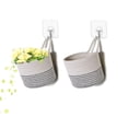 thumbnail image 1 of Paquete De 2 Cestas Colgantes Cesta De Pared, Pequeñas Cestas De Almacenamiento Tejidas Almacenamiento Colgante De Cuerda, Cestas Decorativas Organizador para Plantas Dormitorio Oficina Blan, 1 of 5
