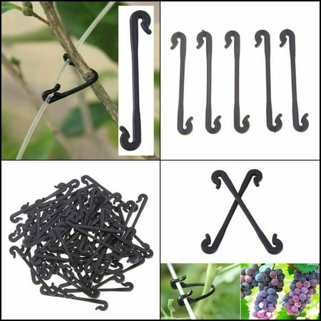 

SPRING PARK 150Pcs Vines Fastener Tied Clips Buckle Hook Garden Plant Grafting Clips Grape Support