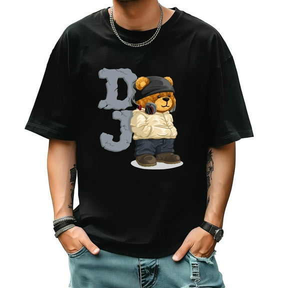 Graphic Tees for Men Summer New Print Casual Tee Fashion Trend Sports Shirt Select