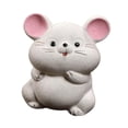 thumbnail image 1 of Estatua del mouse de mascota de té, coleccionable de estantería, escultura de animales de oficina figuras en miniatura para el Ministerio del, 1 of 9