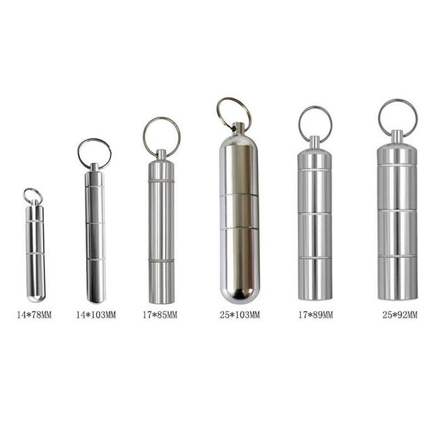 Un contenedor versátil con múltiples compartimentos para palillos de dientes, bastoncillos de algodón, medicamentos y artículos pequeños, con un sello impermeable para mantener el contenido seco.