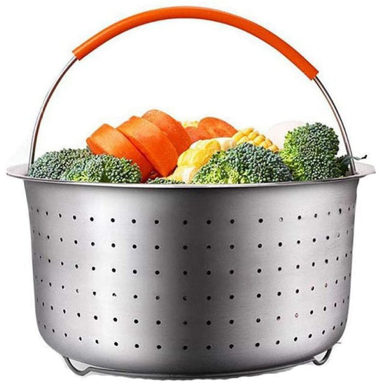 Clearance Stainless steel steamer steamer insert in the instant pot Accessories Stainless steel steamer insert in the silicone handle suitable for pressure cooker instant pot Pot pan Walmart