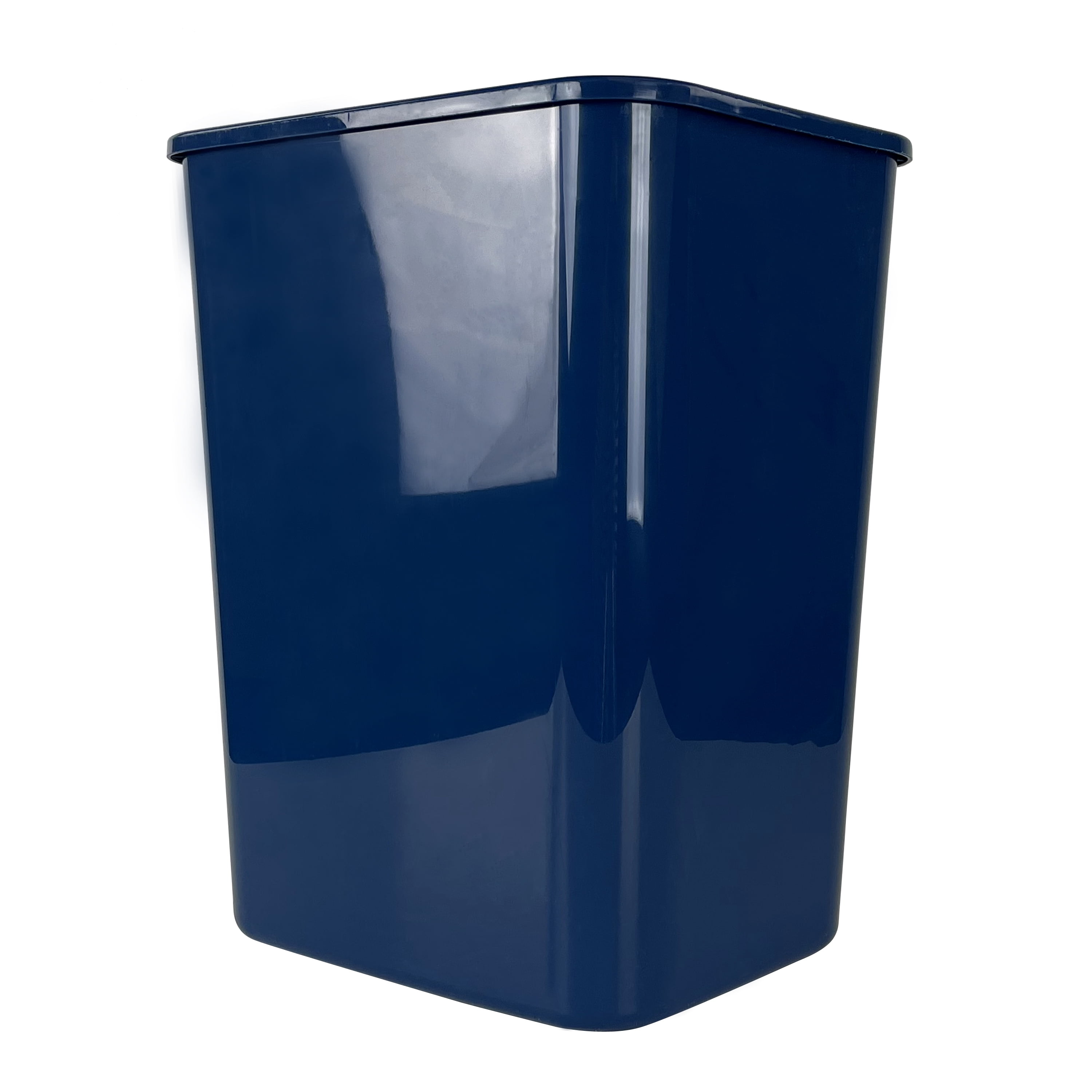 Eco Tech 5.5 gal Plastic Open Top Kitchen Trash Can, 6 Pack, Navy