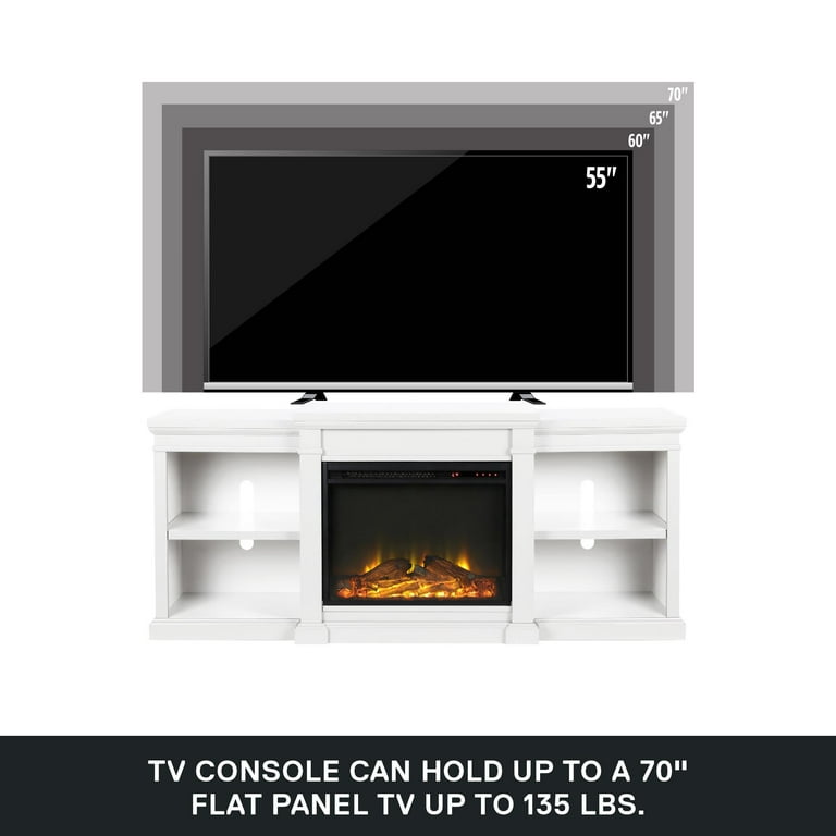 Ameriwood Home Manchester Electric Fireplace TV Stand for TVs up to 70
