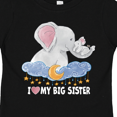 thumbnail image 4 of Inktastic I Love My Big Sister Cute Elephants with Moon and Stars Boys or Girls Toddler T-Shirt, 4 of 5