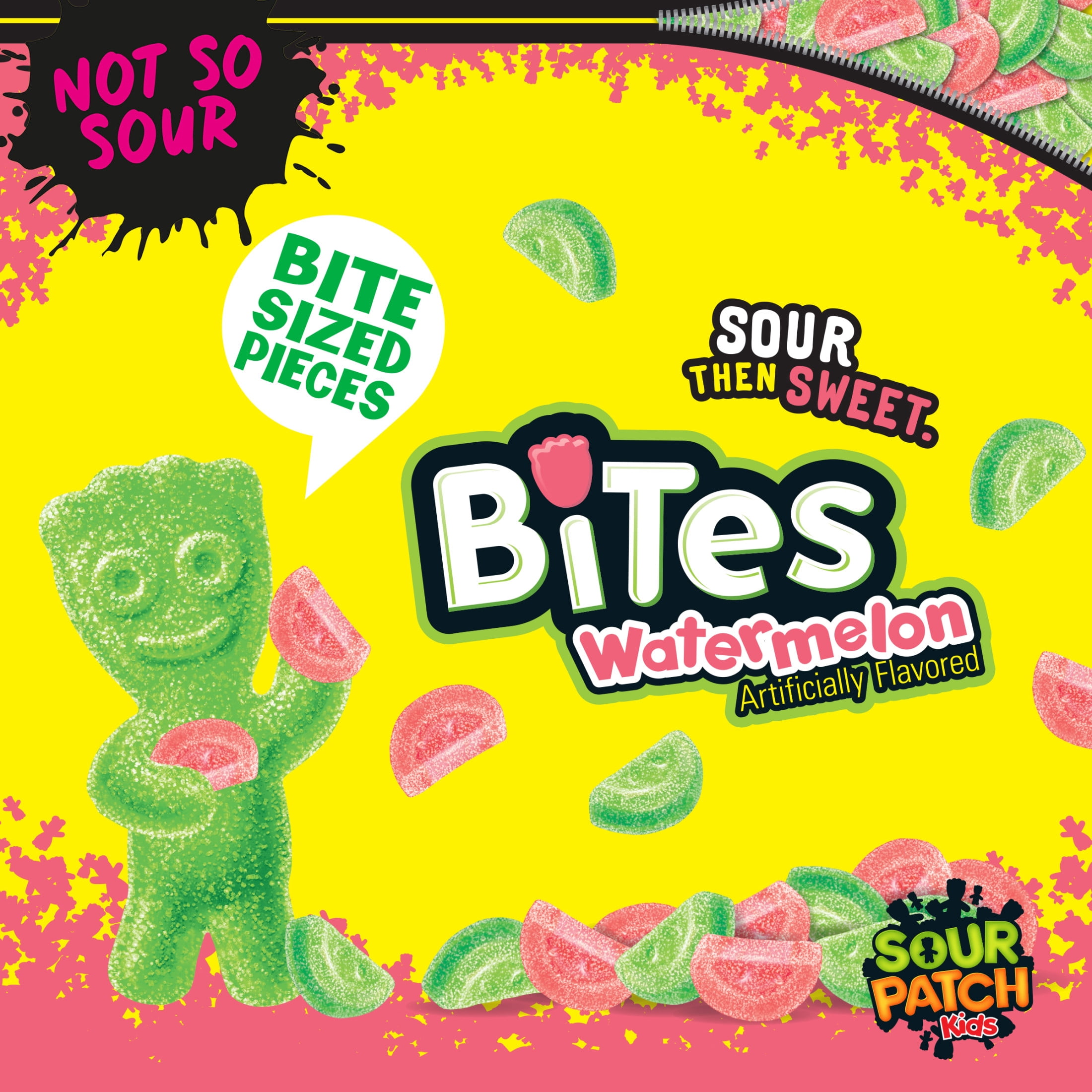 SOUR PATCH KIDS Bites Watermelon Soft & Chewy Gummy Candy, 12 oz