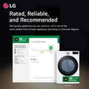 LG DLEX4000W 7.4 Cu. Ft. Ultra Large Capacity Smart wi-fi Enabled Front Load Electric Dryer with TurboSteam and