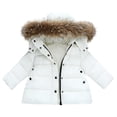 thumbnail image 2 of KYAIGUO Baby Kids Girls FALL Winter Coats Toddler Warm Thick Padded Fleece Jacket Newborn Mid-Length Jacket Long Sleeve Zip Up Hoodie Snowsuit Outwear Tops for 6M-7YT, 2 of 7