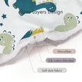 "Gllquen Dinosaur Baby Blanket, Ultra Soft Minky, Double Layer, 30""x