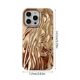thumbnail image 2 of Funda para iPhone con textura plisada en 3D, elegante y protectora, 2 of 7
