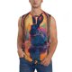thumbnail image 1 of Balery Neon Rabbit In Archway Camisetas sin mangas para hombre, absorbe la humedad y protege contra el mal olor.-X-Large, 1 of 7