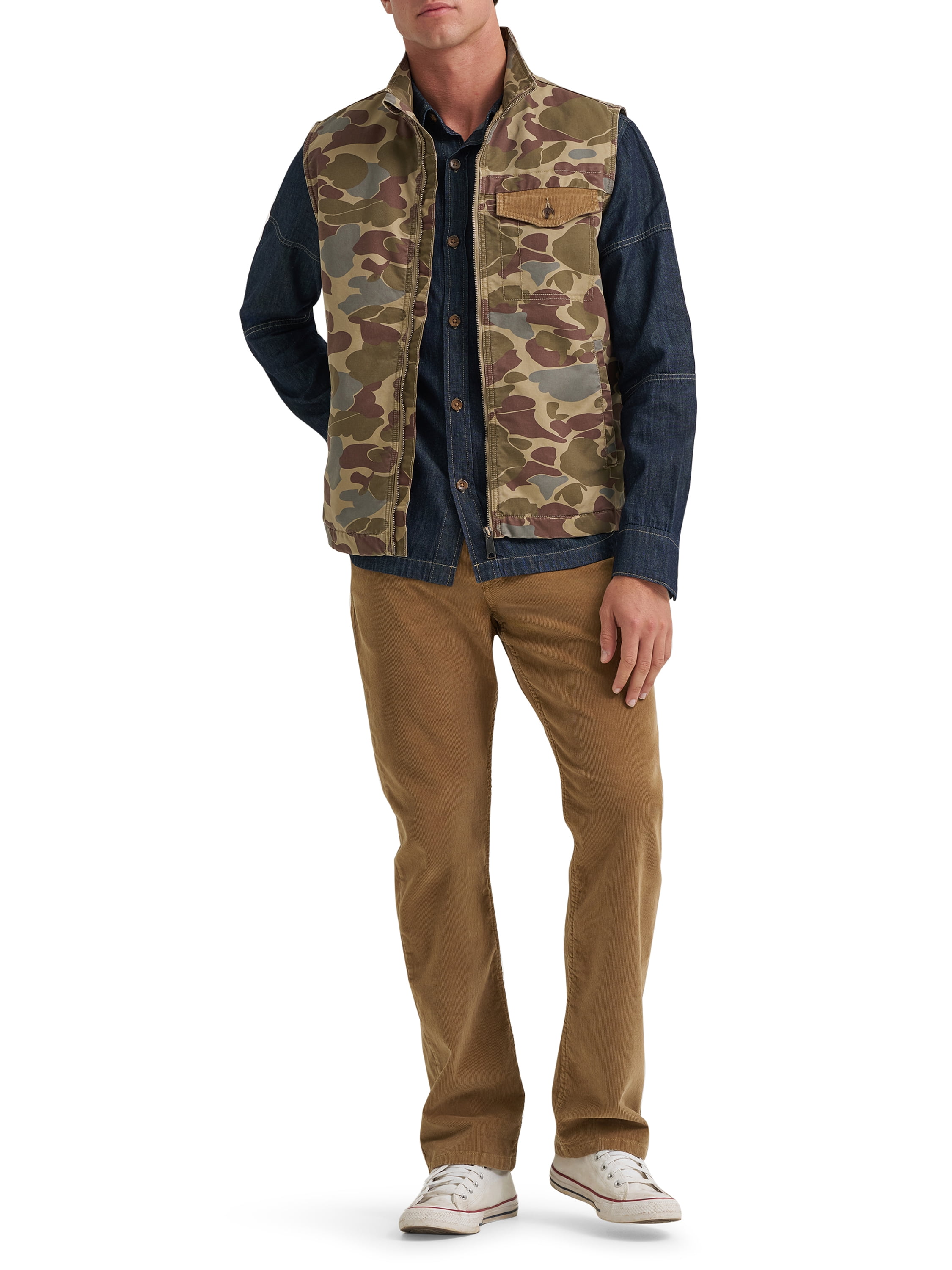 Wrangler Mens Corduroy Barn Vest