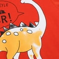 thumbnail image 3 of BOBOGOJP Kid Toddler Boys Sweatshirt Dinosaur Shark Long Sleeve T-Shirt Pullover Crewneck Tops Winter Warm Sweater Gifts for Kids Red for Size 7-8 Years, 3 of 7
